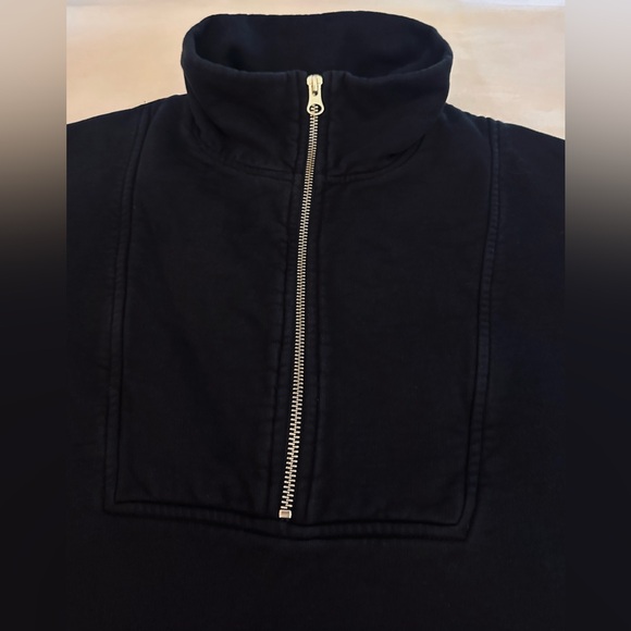 & OTHER STORIES STOCKHOLM Sweatshirt Women S Oversize 1/2 Zip Fleece Mock Neck - Picture 8 of 11